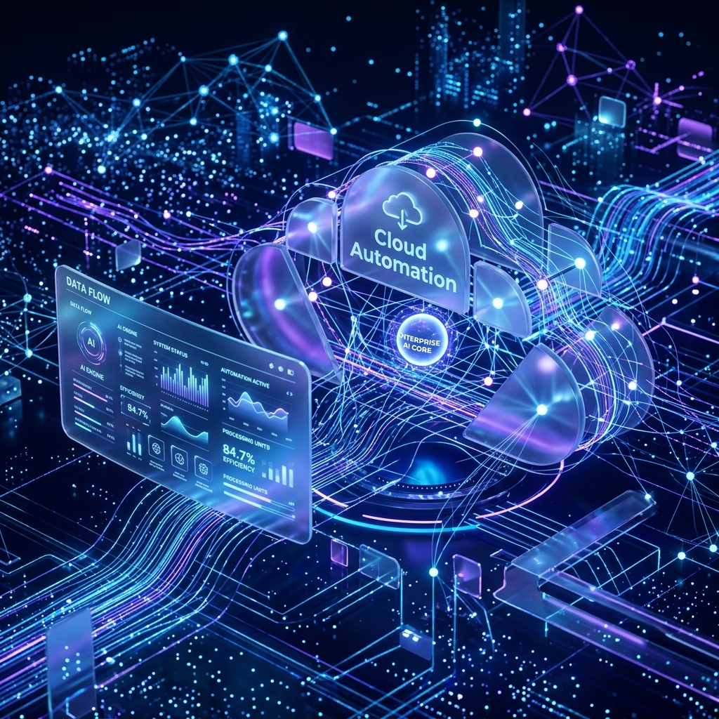 Enterprise AI and Cloud Technology Illustration